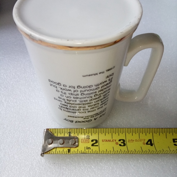 Vintage 1985 Norman Rockwell "For a good boy" Museum Tall Coffee Mug - Picture 6 of 9